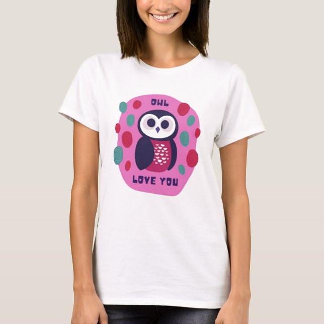 Owl Illustrated  T-Shirt (Front)