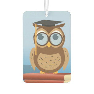 Owl illustration air freshener