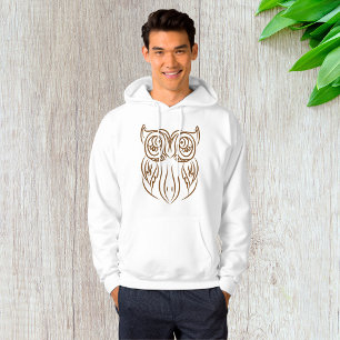 Owl Illustration Mens Hoodie