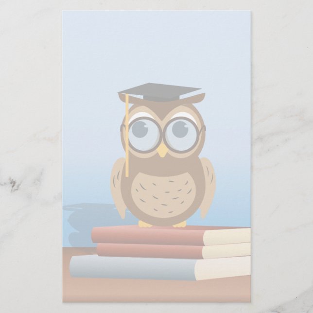 Owl illustration stationery (Front)