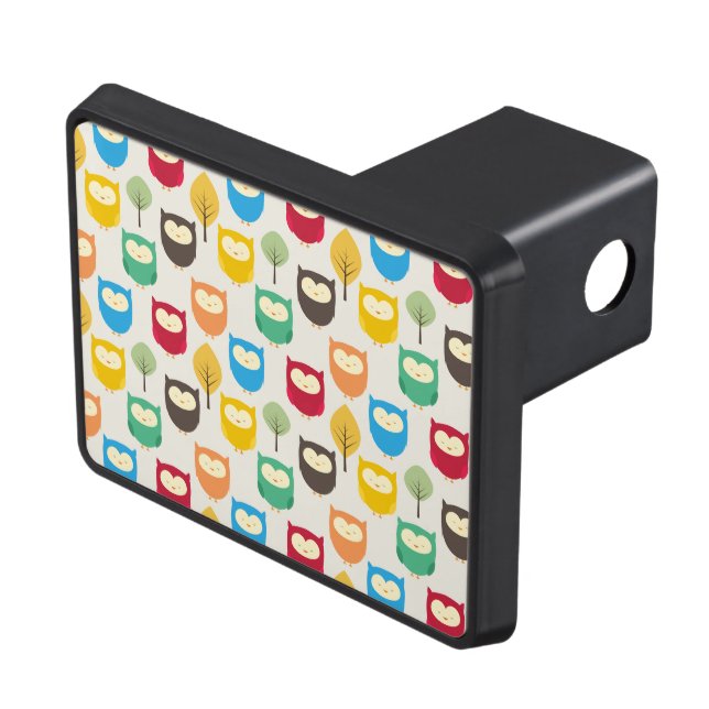 Owl Illustration Trailer Hitch Cover (Top Right)