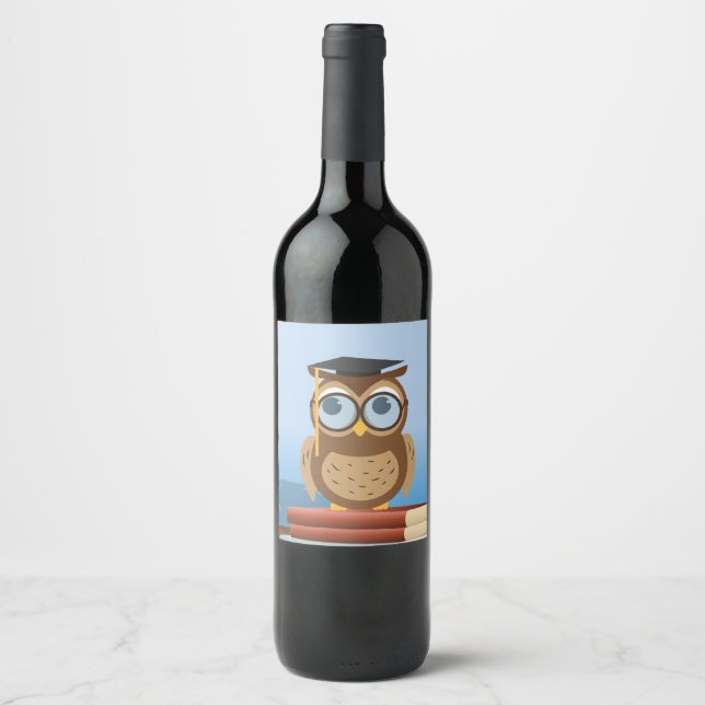 Owl illustration wine label (Front)