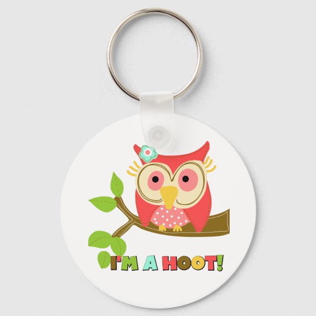 Owl I'm a Hoot Keychain (Front)