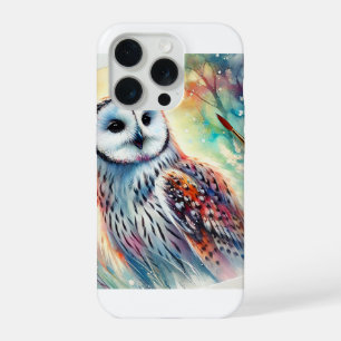 Owl in a Sunlit Grove 231024AREF122 - Watercolor iPhone 15 Pro Case