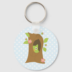 Owl in a Tree Keychain