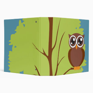 owl in a tree notebook binder