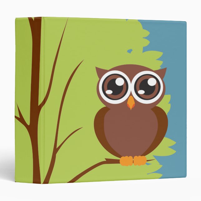 owl in a tree notebook binder (Front/Spine)