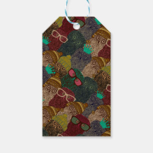 Owl in crown gift tags