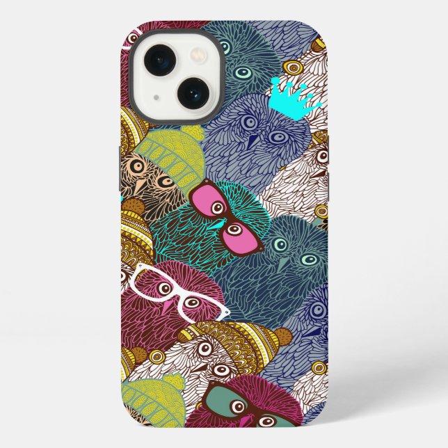 Owl in crown iPhone case (Back)