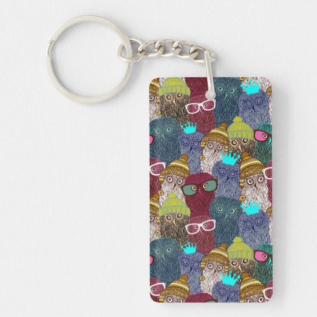 Owl in crown keychain (Front)