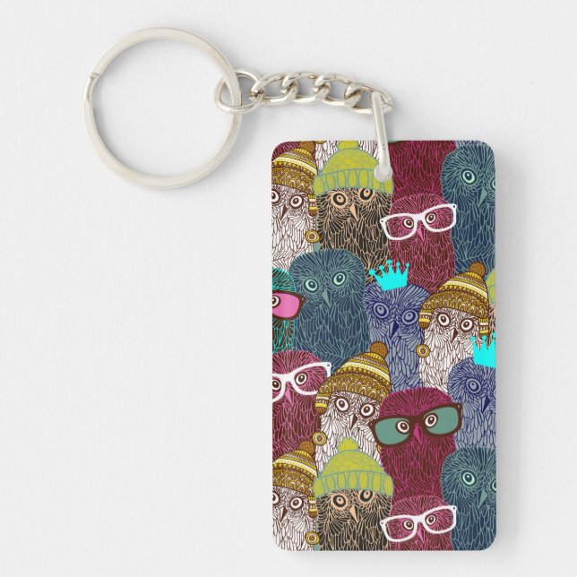 Owl in crown keychain (Front)