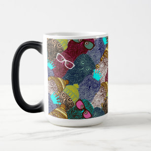 Owl in crown magic mug