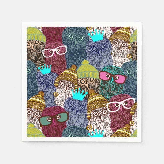 Owl in crown napkin (Front)