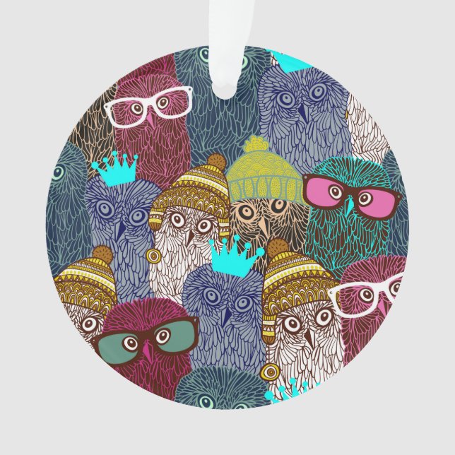 Owl in crown ornament (Front)