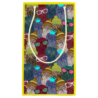 Owl in crown small gift bag