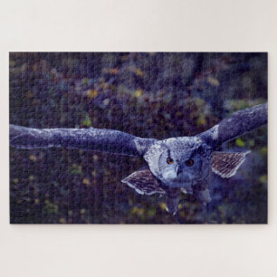 Owl in Flight Jigsaw Puzzle