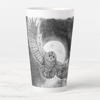 Owl in Flight Latte Mug