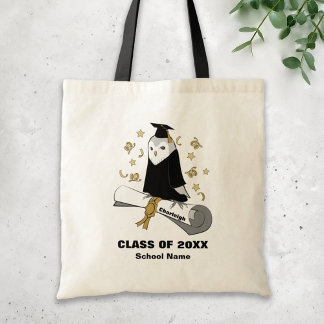 Owl in Gown Preschool / Kindergarten Graduation  Tote Bag