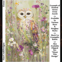 Owl in Meadow of Wildflowers EE4L Decoupage