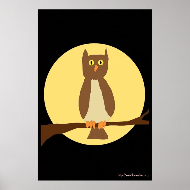 Owl in Moon poster (Front)