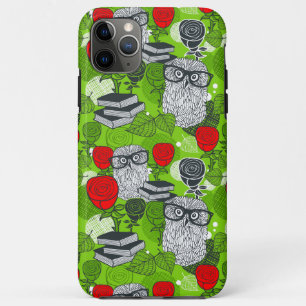 Owl in red roses iPhone 11 pro max case