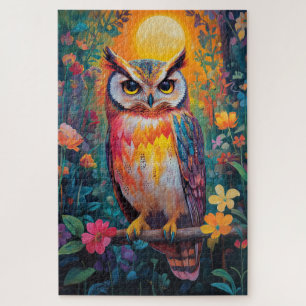Owl in the forest jigsaw puzzle