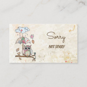 owl in the rain business card