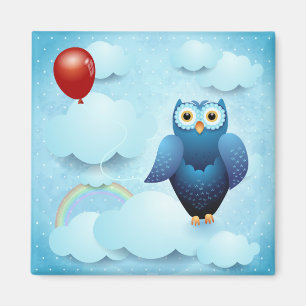 Owl in the sky magnet