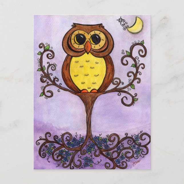 Owl in Tree Postcard (Front)