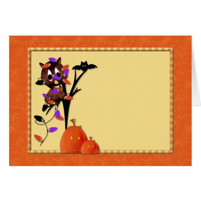 Owl in Tree with Bat (Front Horizontal)