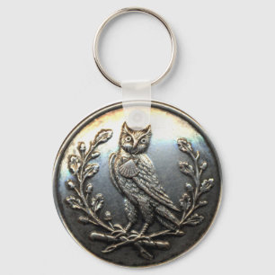 Owl Keychain brass look