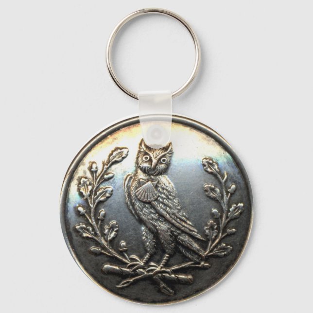 Owl Keychain brass look (Front)