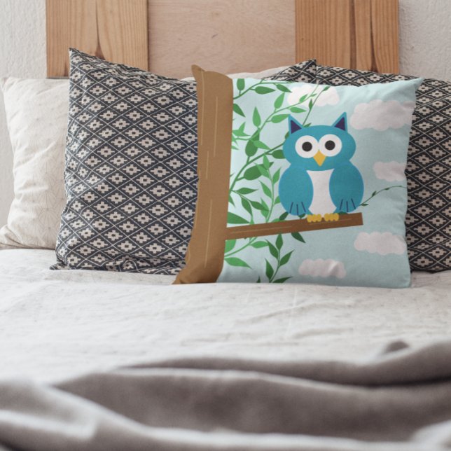 Owl Kids Throw Pillow (Creator Uploaded)