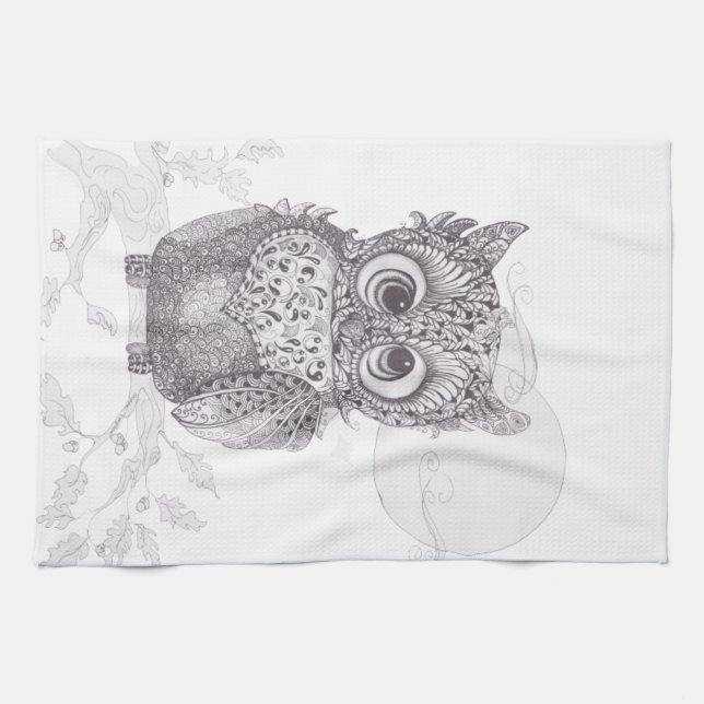 Owl Kitchen Towel (Horizontal)