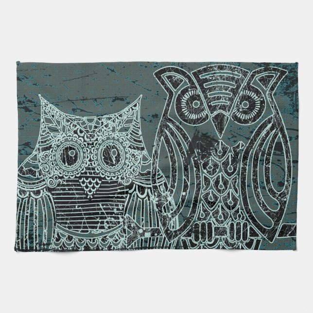 Owl  Kitchen Towel 16" x 24" (Horizontal)