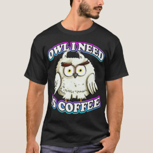 Owl kitty caricature  T-Shirt