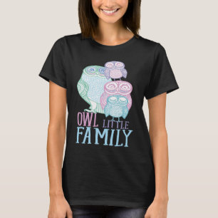Owl little family  Bird Humour Graphic T-Shirt