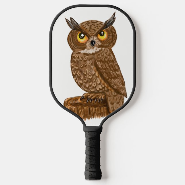 Owl Look who's playing  Pickleball Paddle (Front)