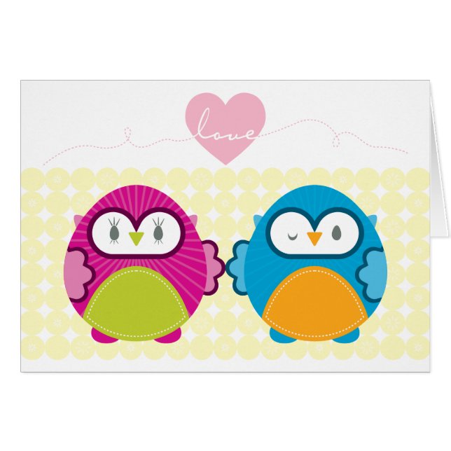 OWL LOVE :: bright girl + boy (Front Horizontal)