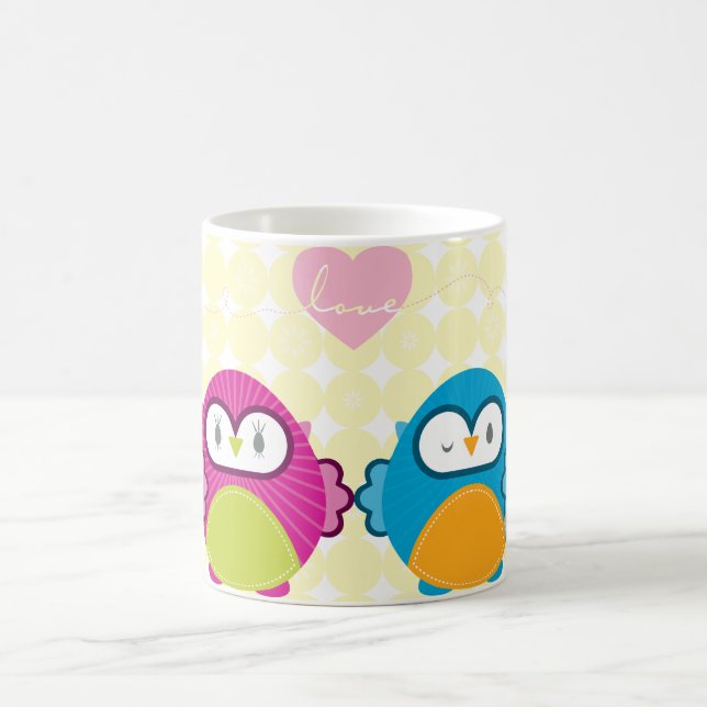 OWL LOVE :: bright girl + boy Coffee Mug (Center)