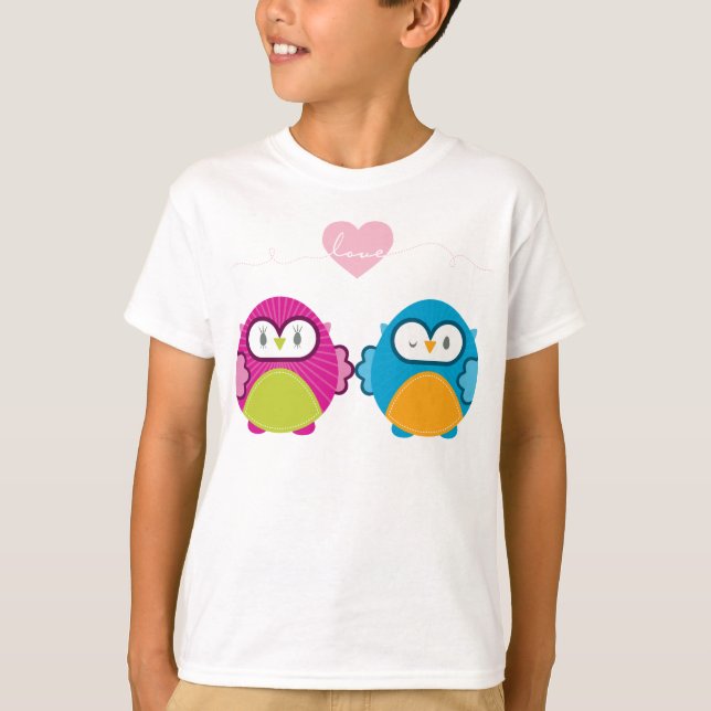OWL LOVE :: bright girl + boy T-Shirt (Front)