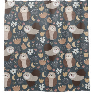Owl Love Scandinavian Folk Art Animal Pattern  