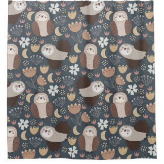 Owl Love Scandinavian Folk Art Animal Pattern  