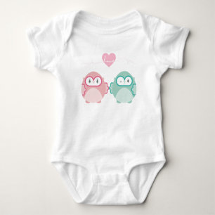 OWL LOVE :: soft girl + boy Baby Bodysuit