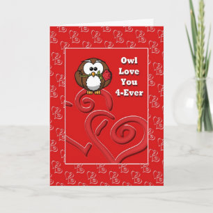 Owl Love You Forever Anniversaire Carte