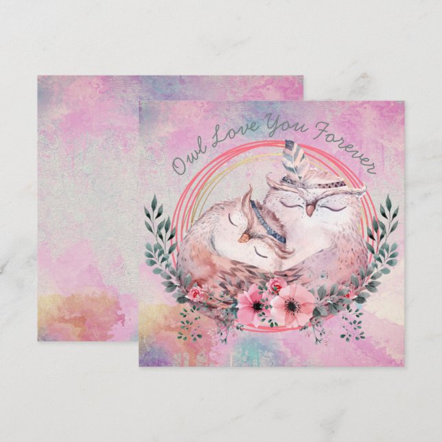 Owl Love You Forever Invitation (Front/Back)