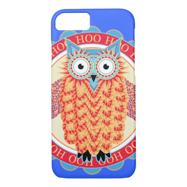 Owl Lover's Cute Colourful Night Owl Case-Mate iPhone Case (Back)
