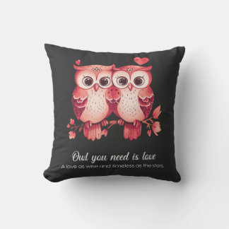 Owl Lovers - Valentines Day special Throw Pillow