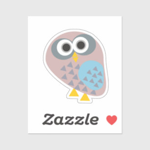 Owl mauve gray blue