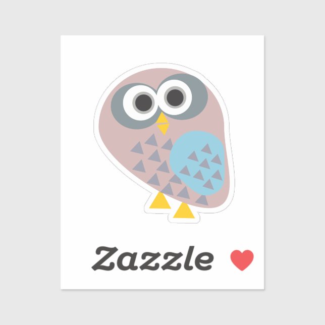 Owl mauve grey blue (Sheet)